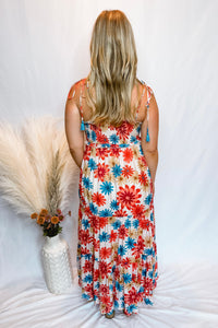 Pretty in Paradise Tiered Maxi Dress - Multi Floral