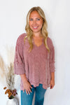 All About Fun Ribbed Top - Plum