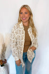 Meadow Breeze Gauze Floral Button Down - Ivory/Mocha
