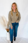 Positive Energy Henley Top - Olive