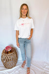 Mama Coquette Bow Graphic Tee - White