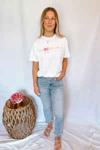 Mama Coquette Bow Graphic Tee - White