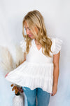 My Affection Tiered Ruffle Blouse - White