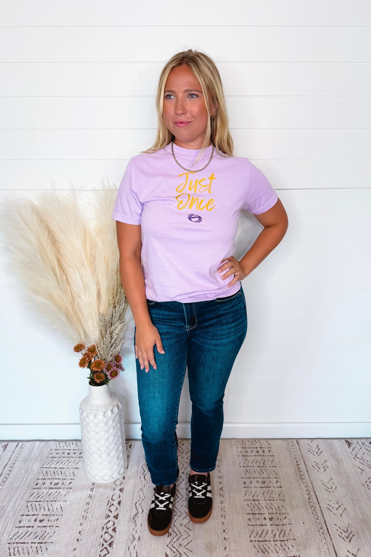 Just Once Minnesota Football Graphic Tee - Lavender