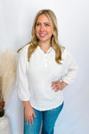 Coastal Chic Shift Top - White