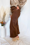 Jolie High Rise Wide Leg Risen Jeans - Brown