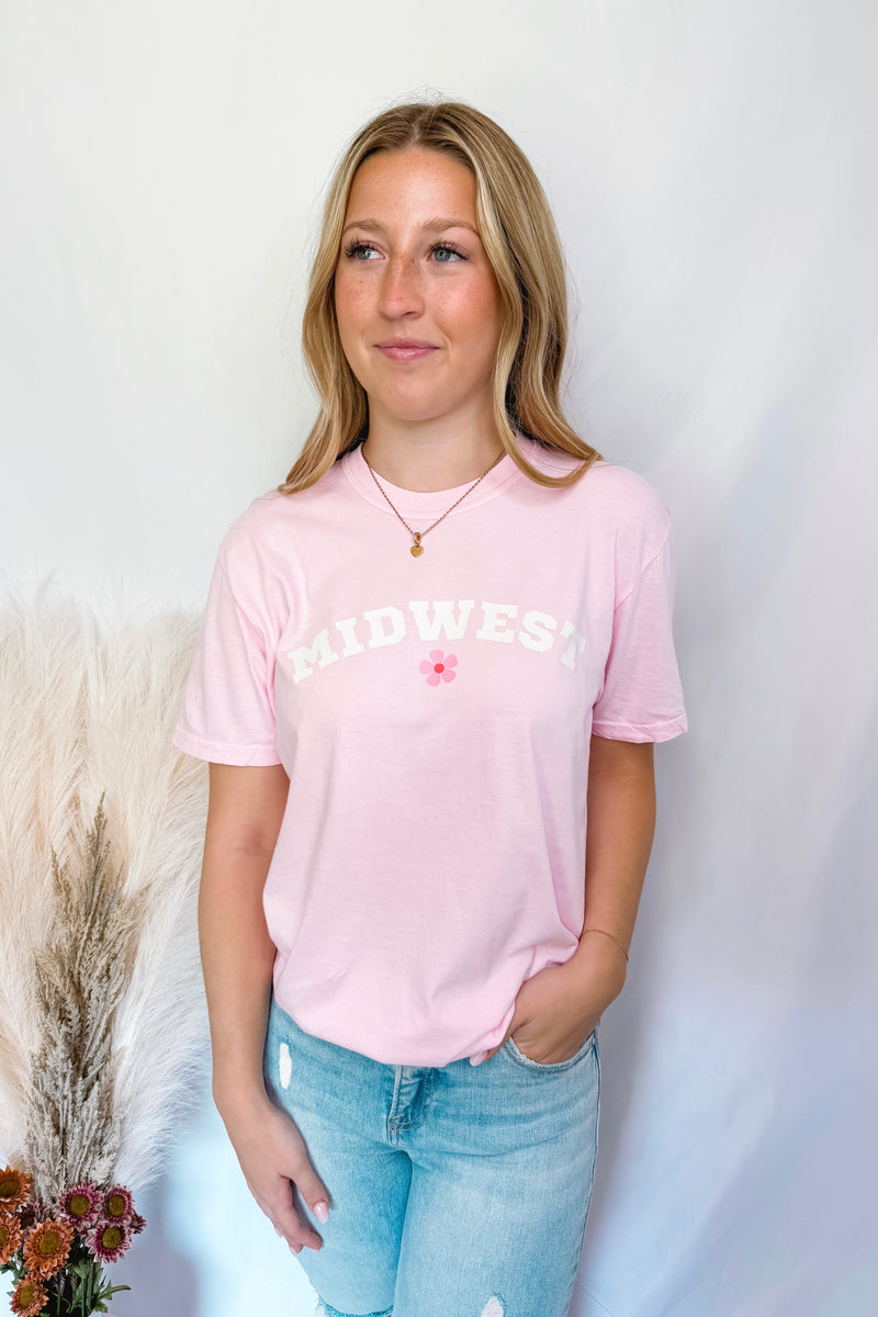 Midwest Graphic Tee - Light Pink