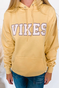 Striped Minnesota Football Hoodie - Yellow