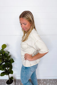 Instant Favorite Embroider Detail Top - Ivory