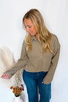 Positive Energy Henley Top - Olive