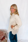 First Pick Floral Button Down Top - Natural