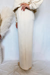 Level Up Wide Leg Scuba Pants - Cream