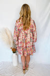 Rosewood Fields Paisley Mini Dress - Apricot Multi