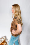 Be Right Back Leopard Half Zip-Up Pullover - Brown/Black