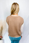 City Bound Chunky Cable Knit Vest - Tan