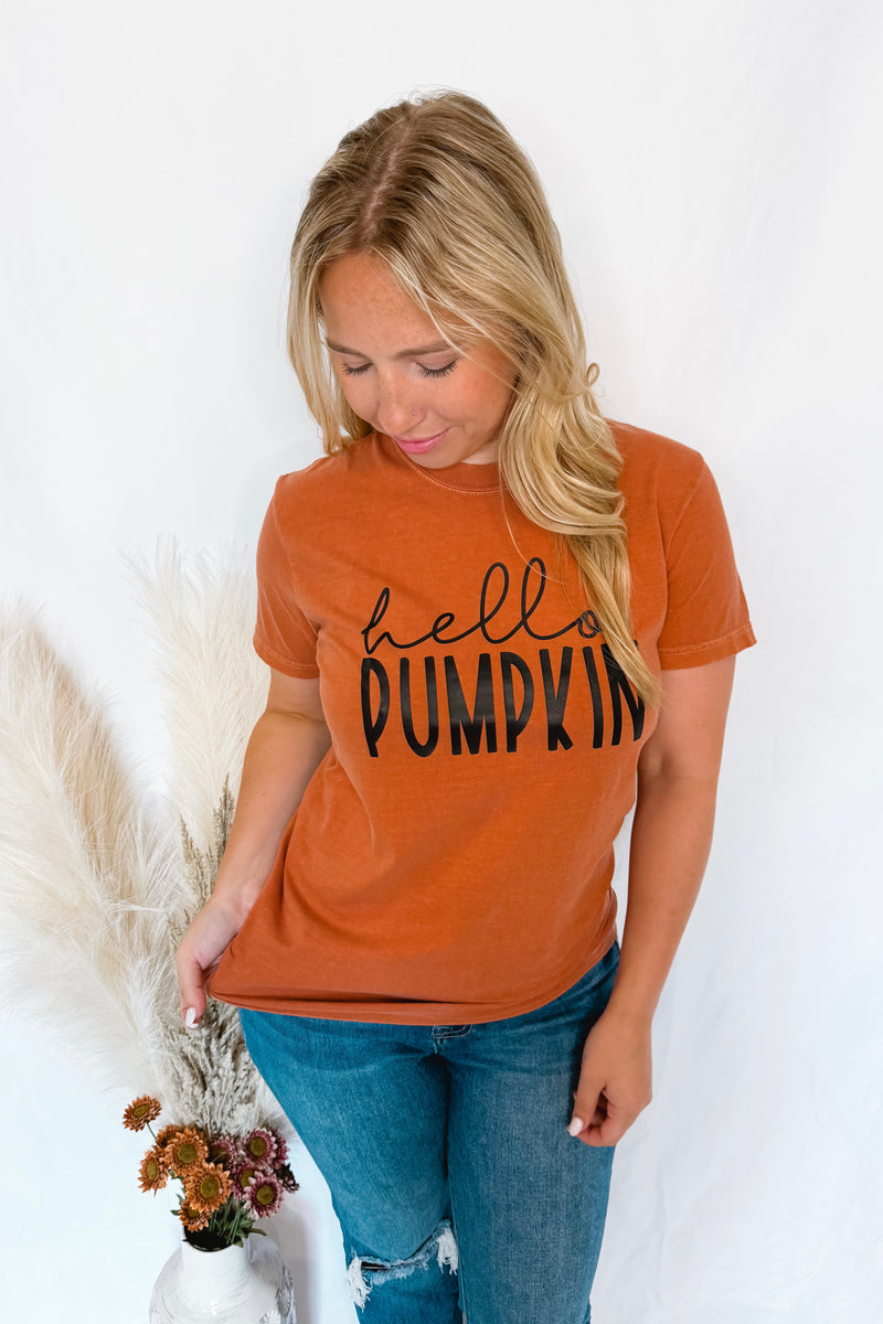 Hello Pumpkin Graphic Tee - Yam