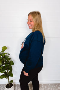 Mama Coastal Vibes Graphic Crew Neck - Navy