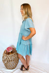 Day Dreamer Denim Tiered Dress - Light Wash