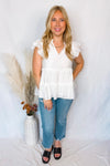 My Affection Tiered Ruffle Blouse - White