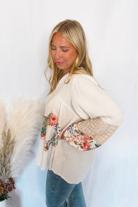 Ready For Something Flower Patch Blouse - Ivory