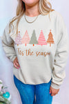 Tis The Season Crew Neck - Tan