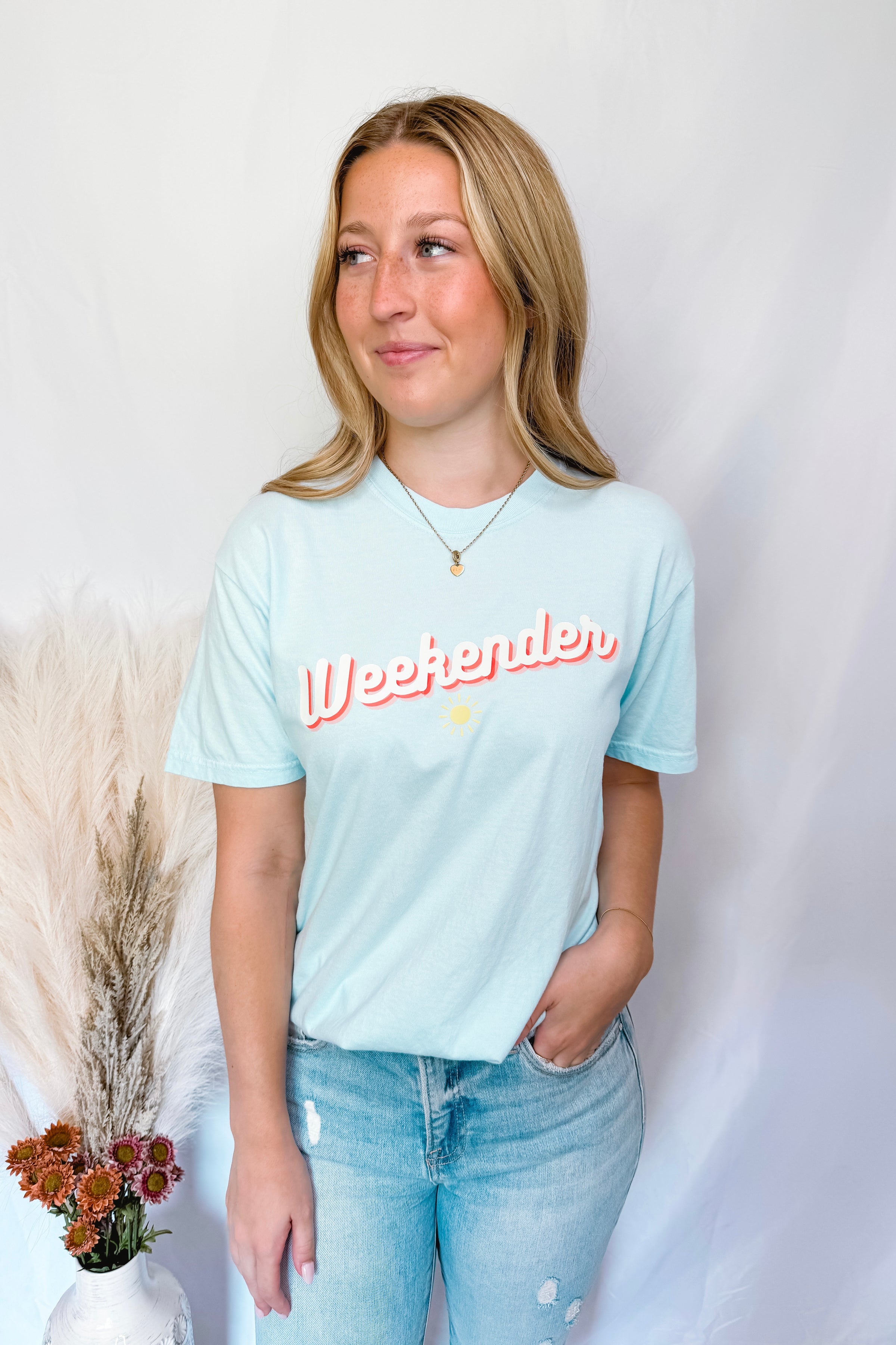 Weekender Graphic Tee - Light Blue