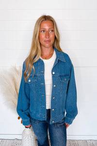 Davie Denim Trucker Jacket - Medium Wash