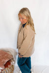 Fall Fields Corduroy Collar Barn Jacket - Taupe