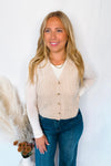Glory Days Cable Knit Sweater Vest - Oatmeal