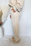 Casual Garden Flower Pants - Cream