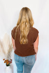 My Kinda Style Knit Sweater Vest - Brown