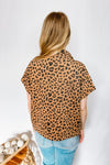 Be Right Back Leopard Half Zip-Up Pullover - Brown/Black