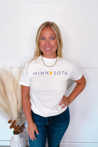 Minnesota State Graphic Tee - White
