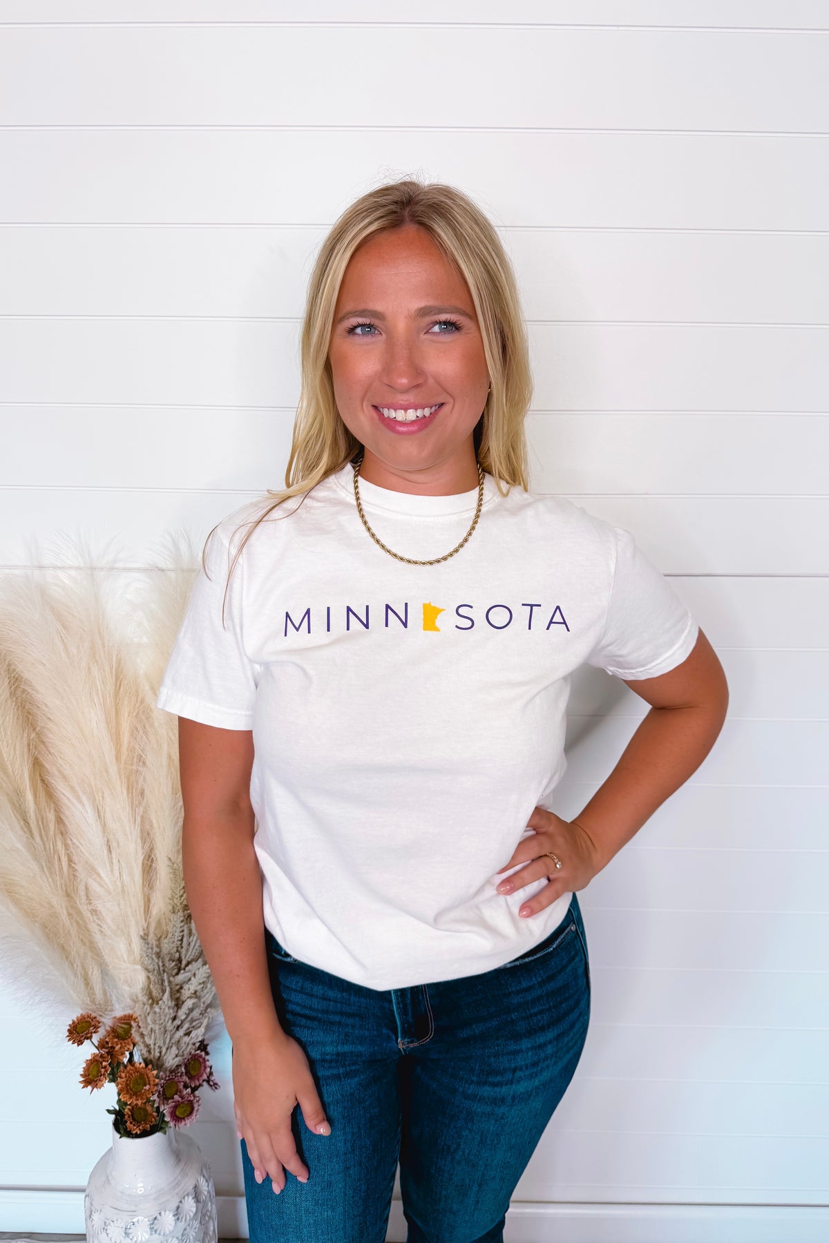 Minnesota State Graphic Tee - White
