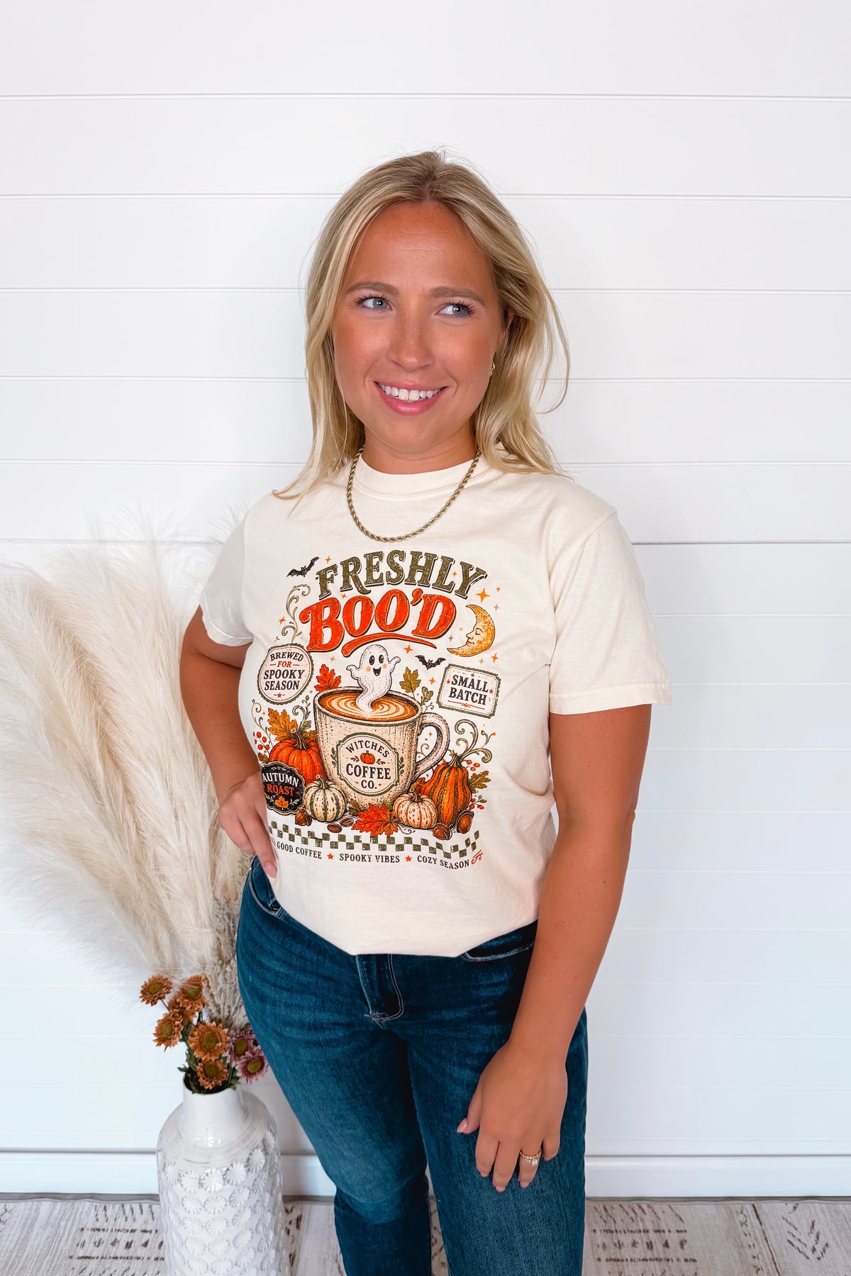 Freshly Boo'd Graphic Tee - Cream