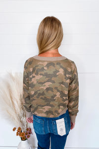 Adventure Seeker Button Cardigan - Camo