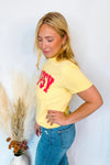 Tipsy Graphic Tee - Yellow