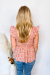 Brighter Days Smocked Floral Tank - Coral