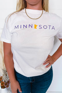 Minnesota State Graphic Tee - White