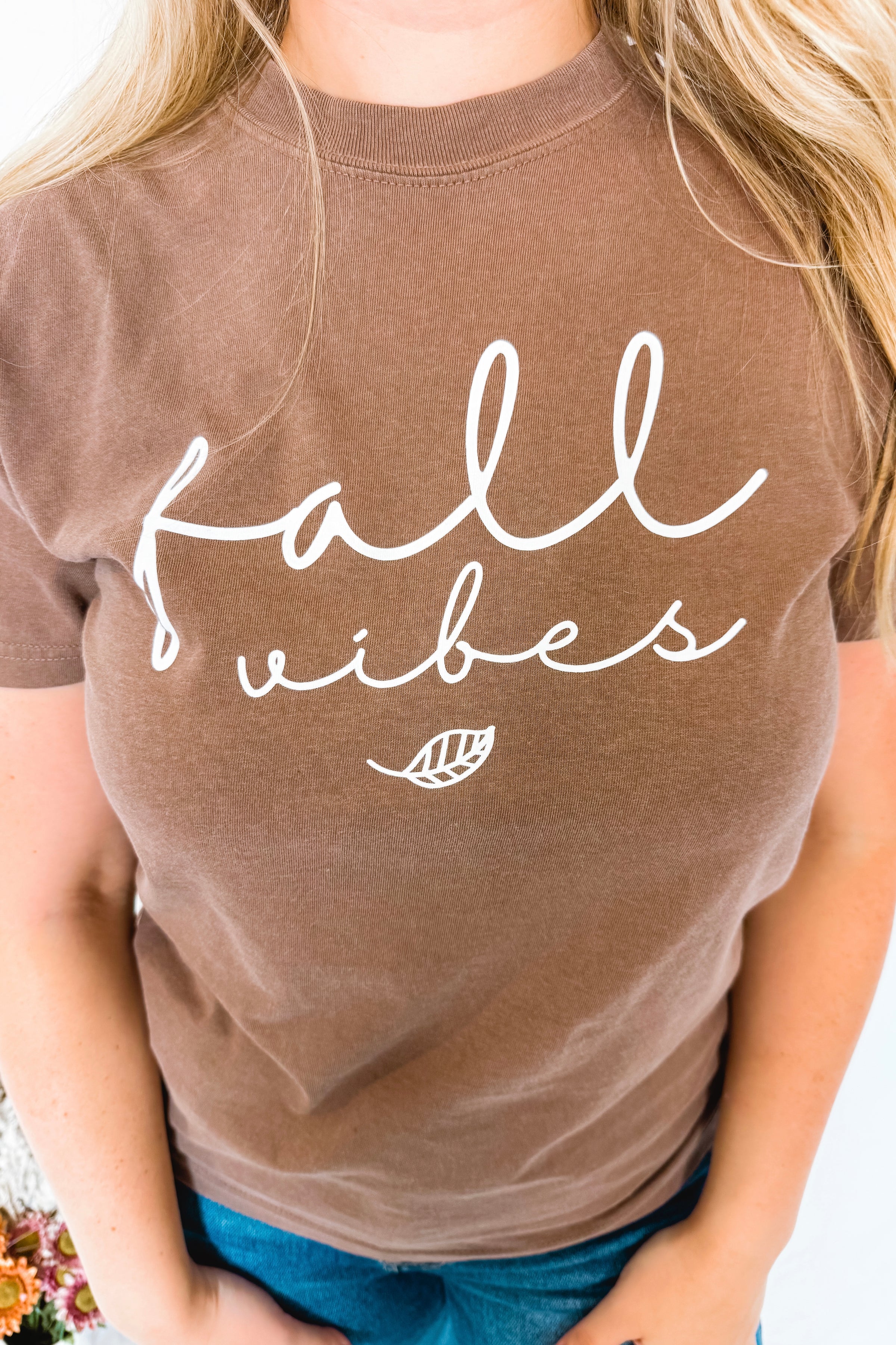 Fall Vibes Graphic Tee - Espresso