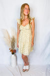Sun Days Floral Mini Dress - Yellow