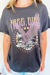 Free Bird Graphic Tee - Charcoal