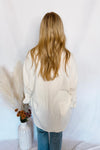 Cozy Mindset Waffle Knit Button Down - Ivory