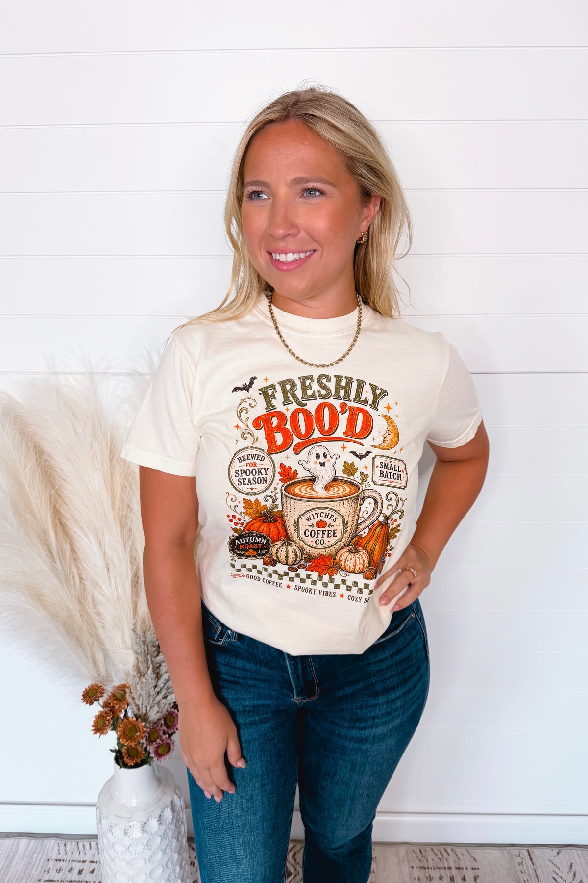 Freshly Boo'd Graphic Tee - Cream