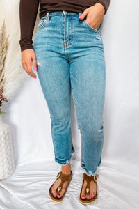 Jillian High Rise Ankle Flare Risen Jeans - Medium