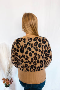 Meet For Lunch Leopard Button Cardigan - Caramel