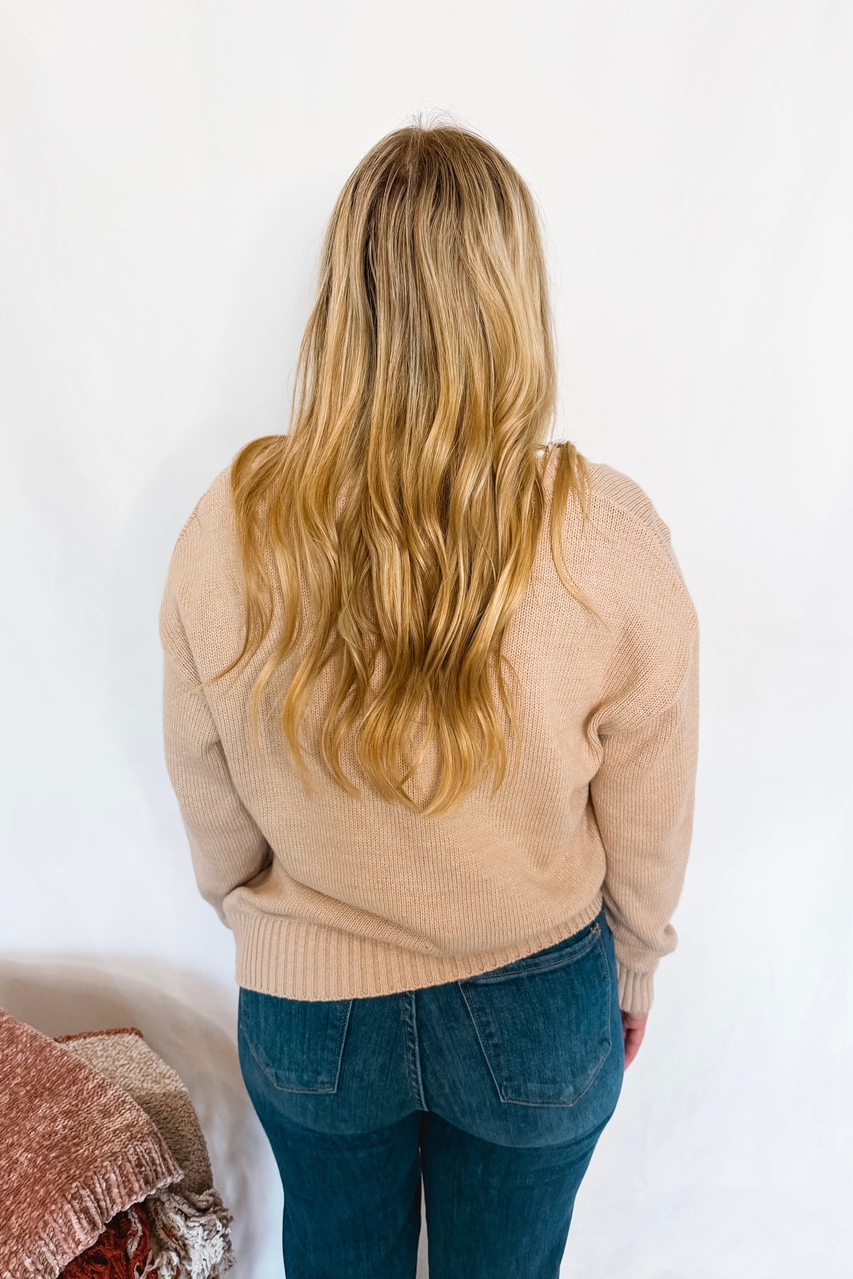 Lacy Days Knit Button Cardigan - Tan