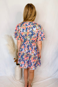 Sunny Villa Floral Mini Dress - Pink/Multi
