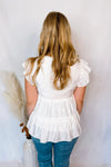 My Affection Tiered Ruffle Blouse - White