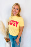 Tipsy Graphic Tee - Yellow